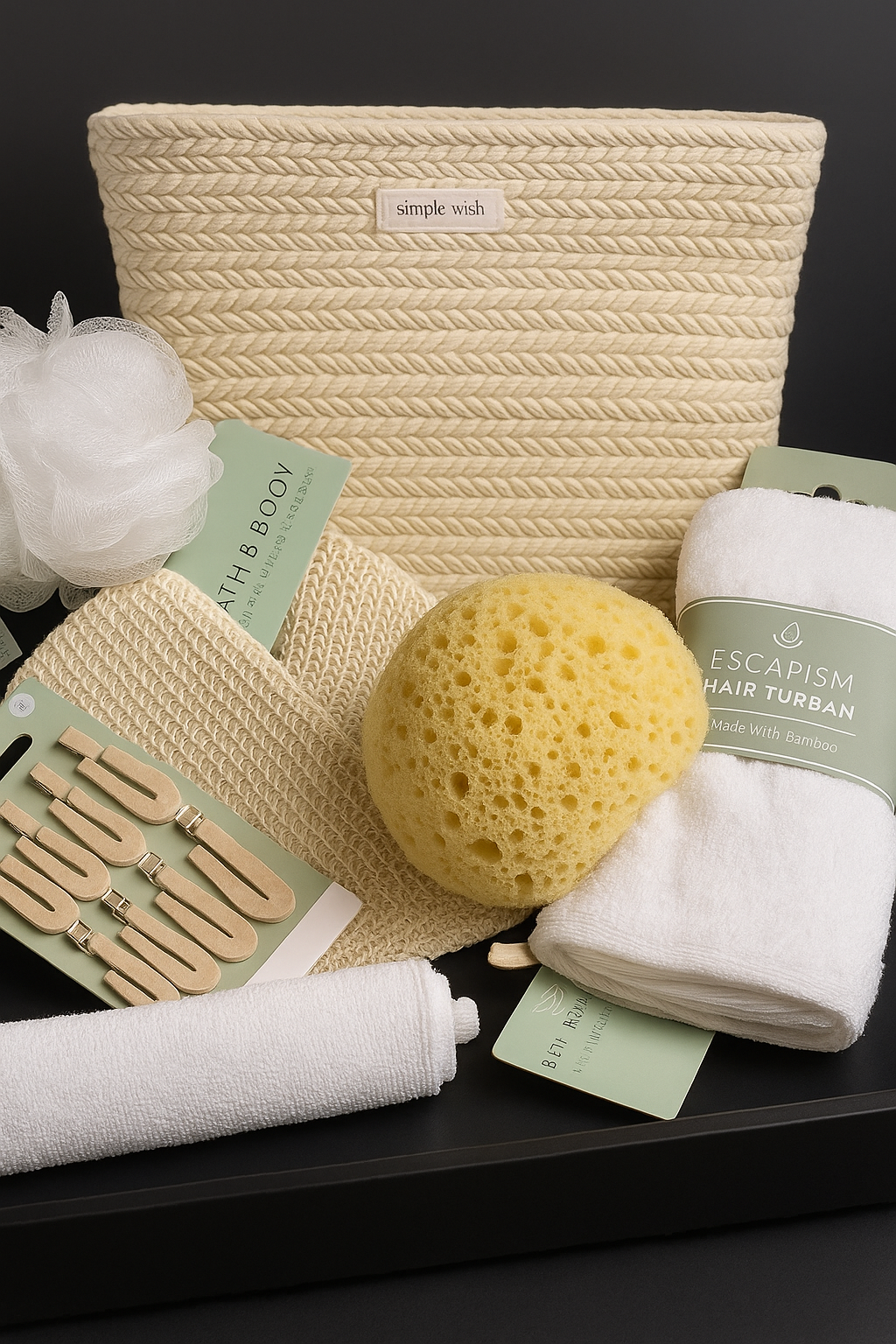 Bath time accessories bag