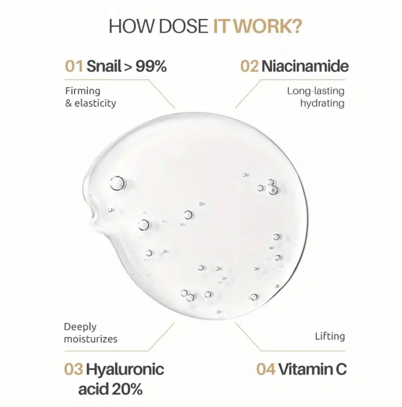 Snail extract with Hyaluronic acid