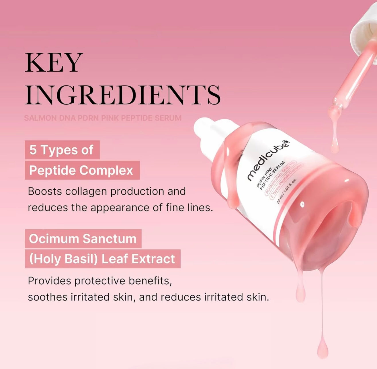 MEDICUBE salmon DNA PDRN collagen pink peptide serum