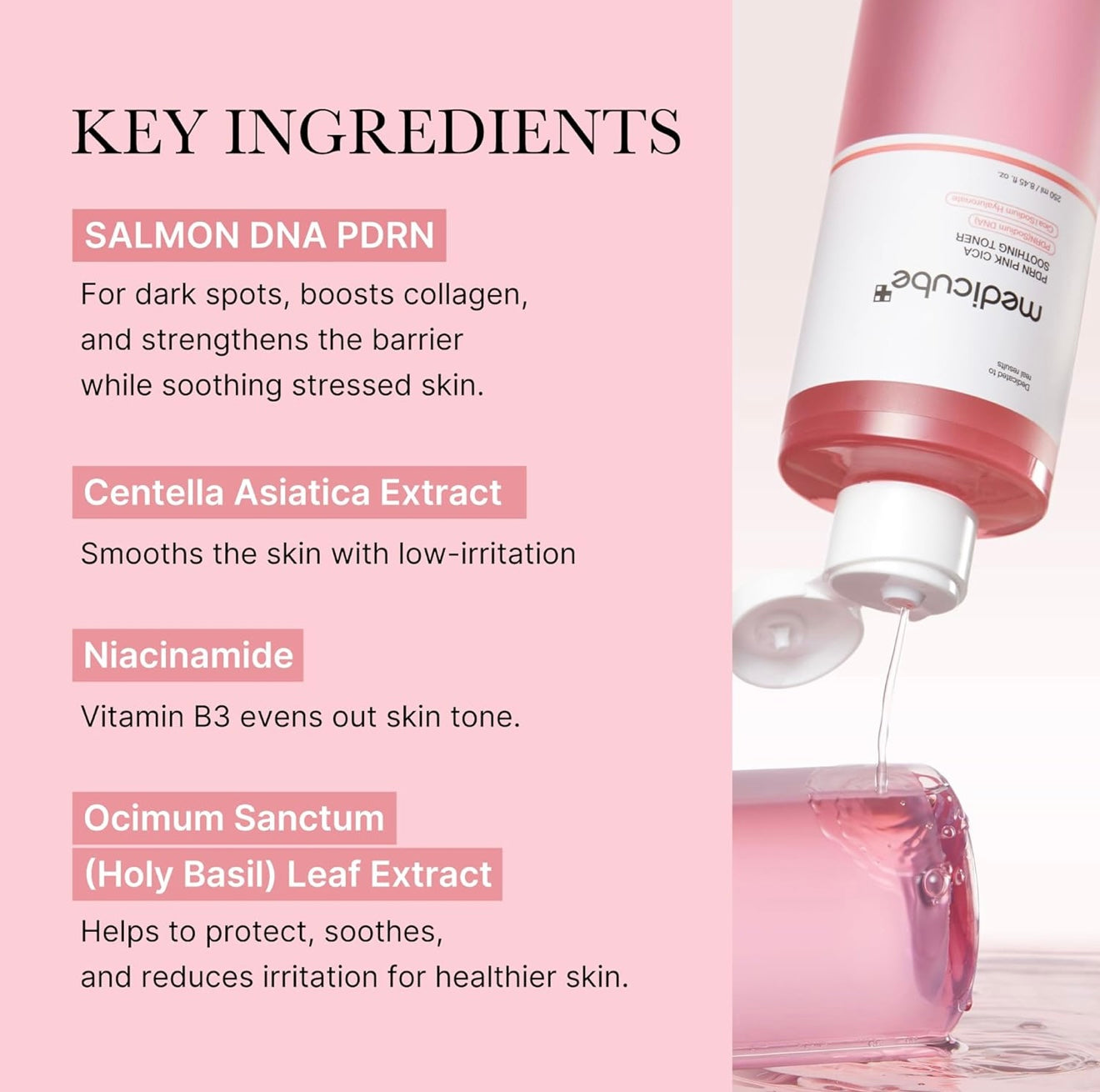 Medicube PDRN PINK CICA soothing toner