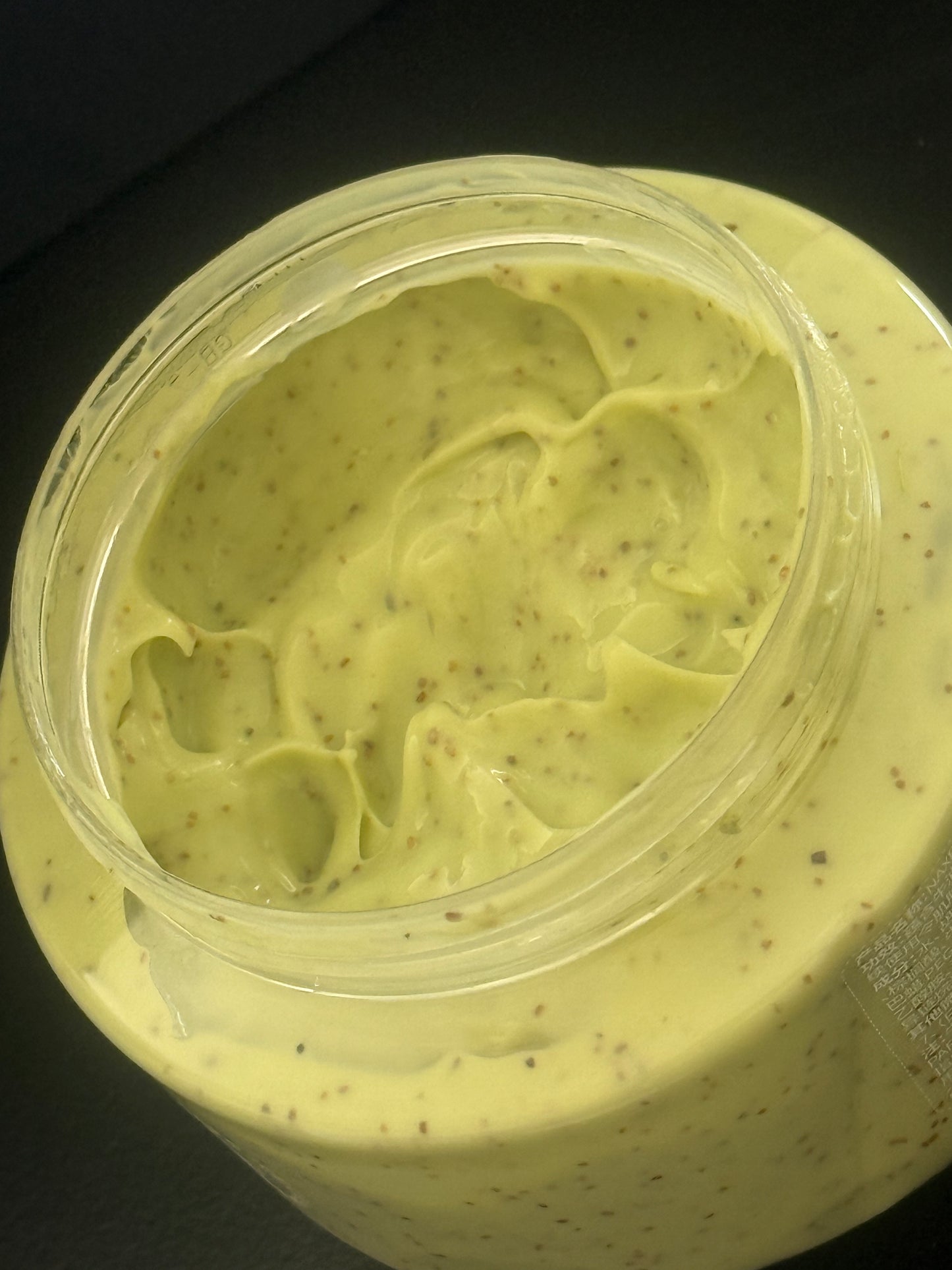 Avocado ice cream body scrub