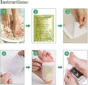 Natural Bamboo Foot Pads - Effortless Detox Sleep System 10-Pack