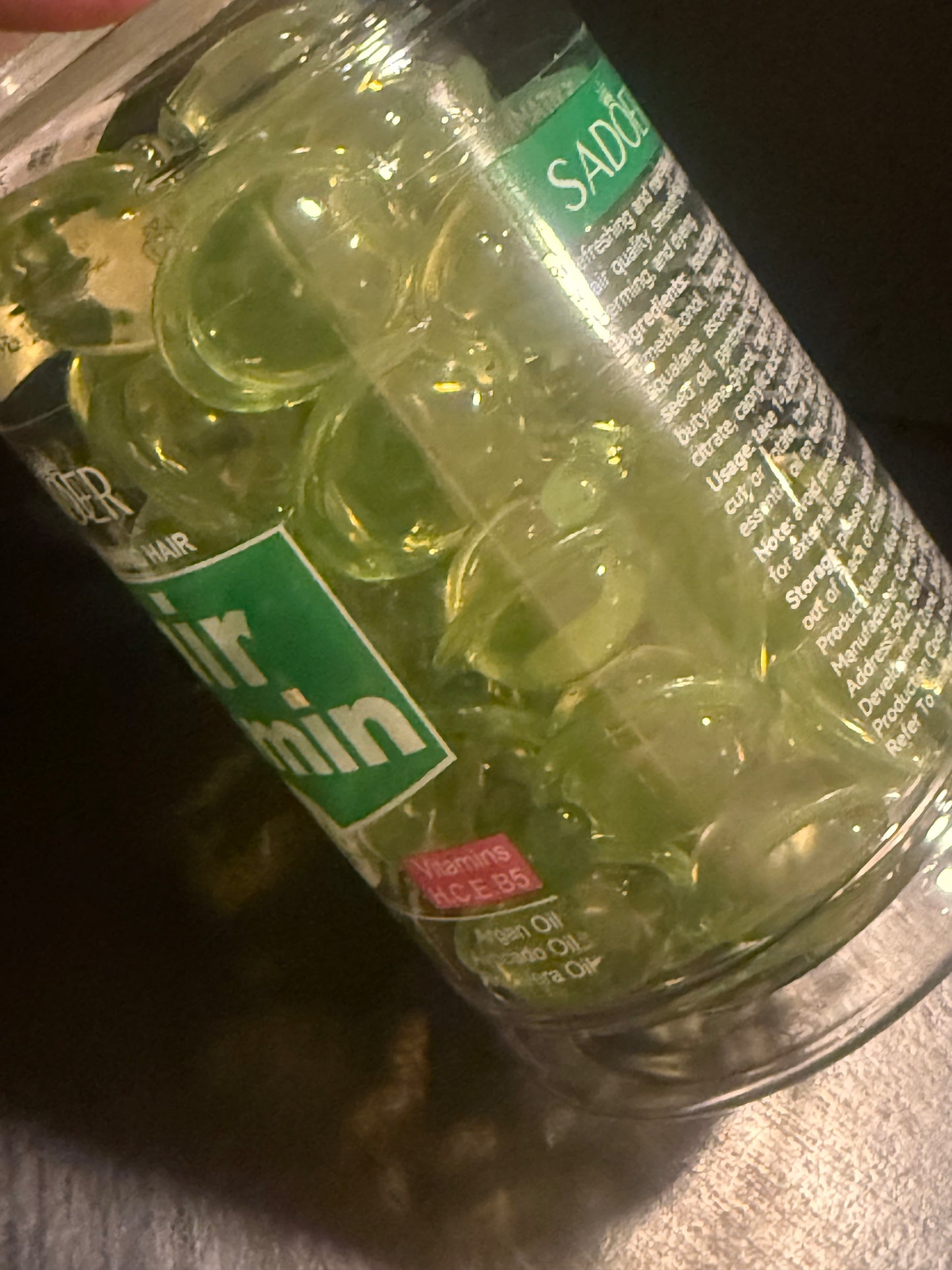 Hair serum capsules