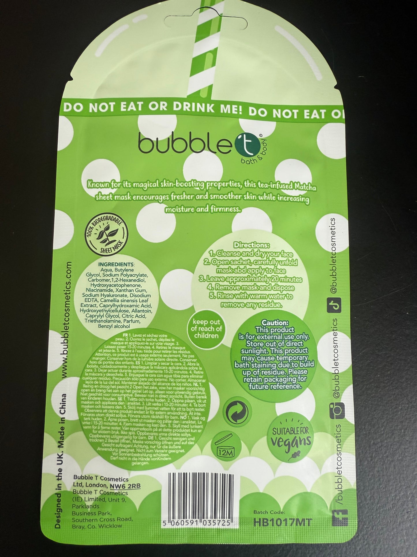 MATCHA Bubble T Set - Trendy Wellness Bath Experience